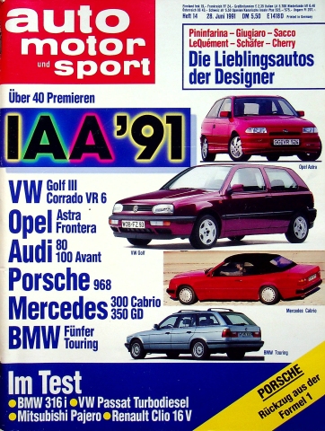 Deckblatt Auto Motor und Sport (14/1991)